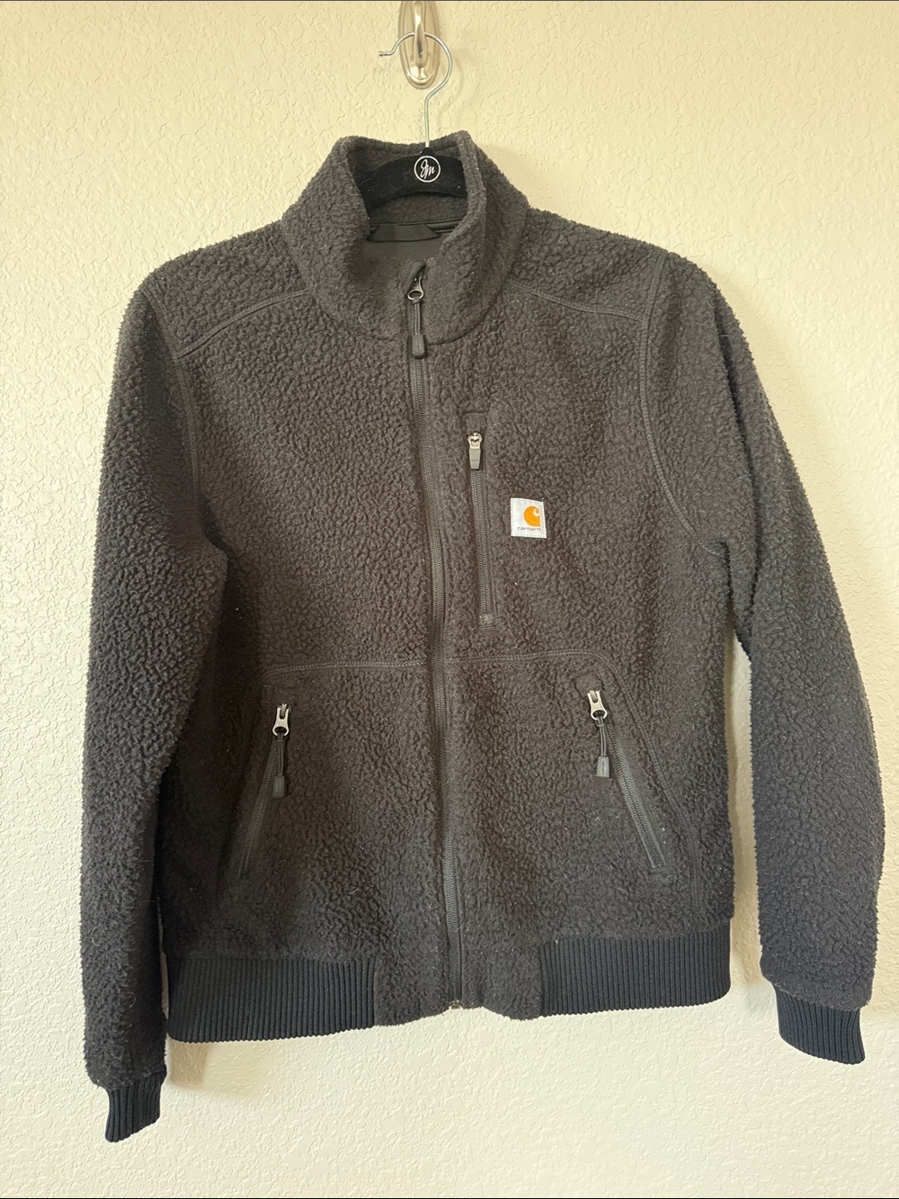 Carhartt Women’s Black Sherpa Full Zip Fleece Jacket Size 4/6